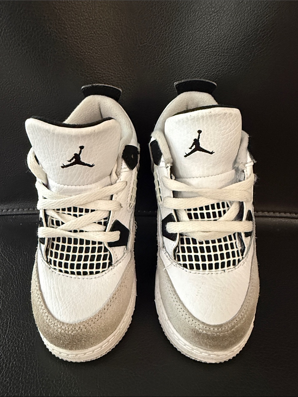 Nike Air Jordan Kids' White and Black Retro Sneakers